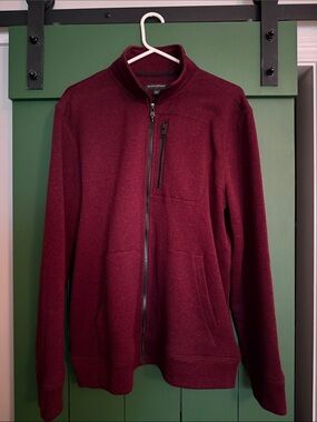 Banana Republic Burgundy Full-Zip Jacket